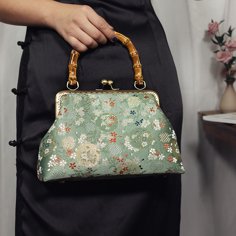 鹿手原创手工包中国风女包手提包旗袍配包织锦通用款女包