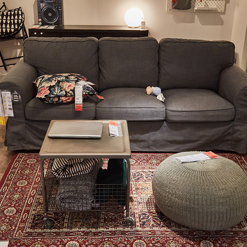 ikea南京宜家家居国内代购爱克托三人沙发套洛法莱特米黄色