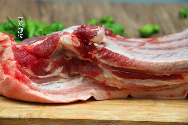 整块带肋条五花肉 原切肋排 农家新鲜土猪肉肋条五花排骨