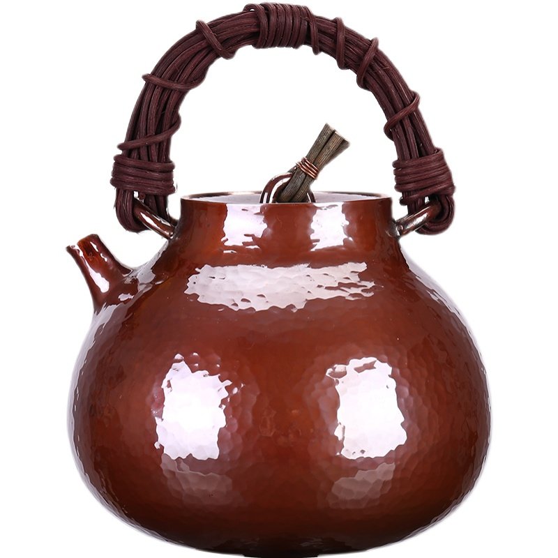 茶壶手工一体铜壶葫芦紫铜烧水壶一张纯铜壶口茶壶
