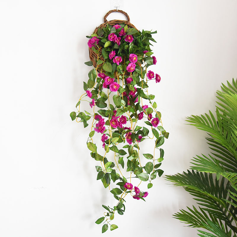 壁挂装饰花挂墙篮墙面客厅卧室假花花篮植物花篮