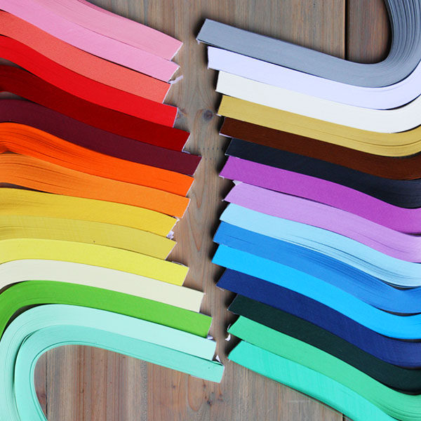 超长54cm ,3mm宽衍纸120条,大包装单色卷纸条,30个颜色可选一 - bella