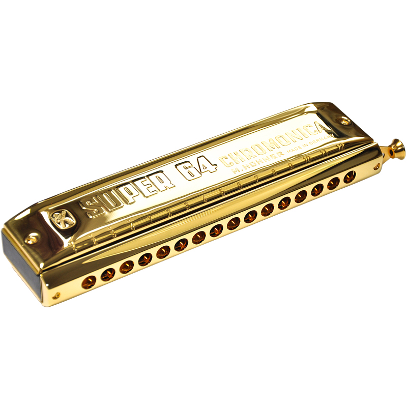 德国hohner金色16孔半音阶口琴super64gold土豪金专业演奏初学款