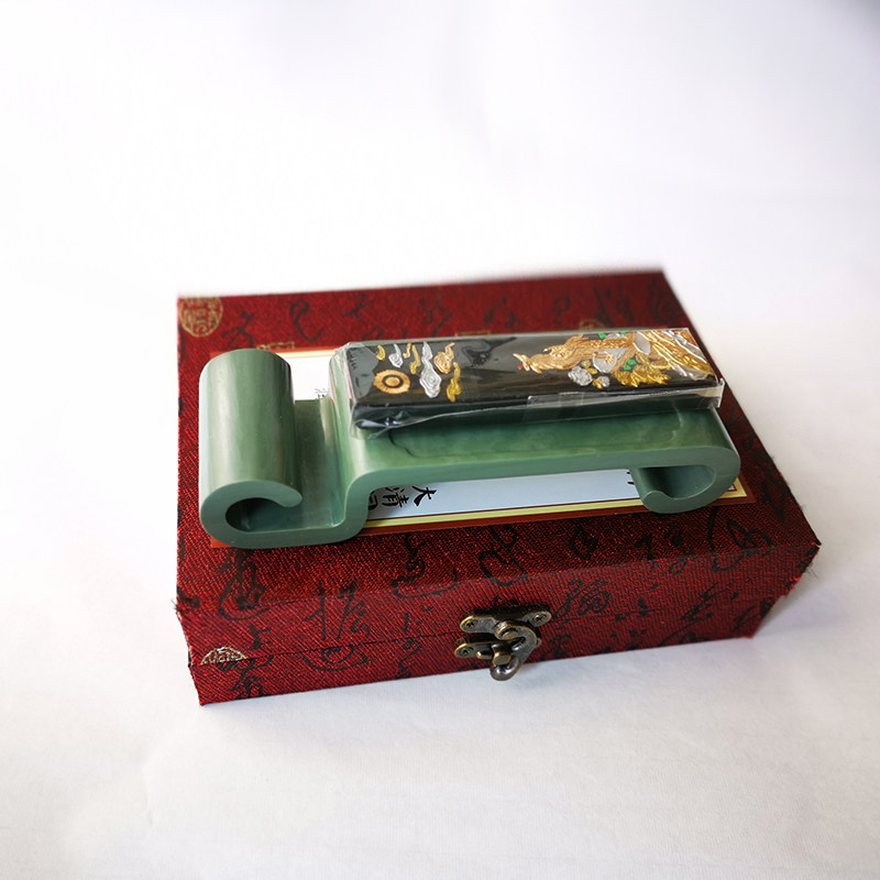 御砚雕刻老坑墨架卷案墨台用品文房堂墨手工文房四宝