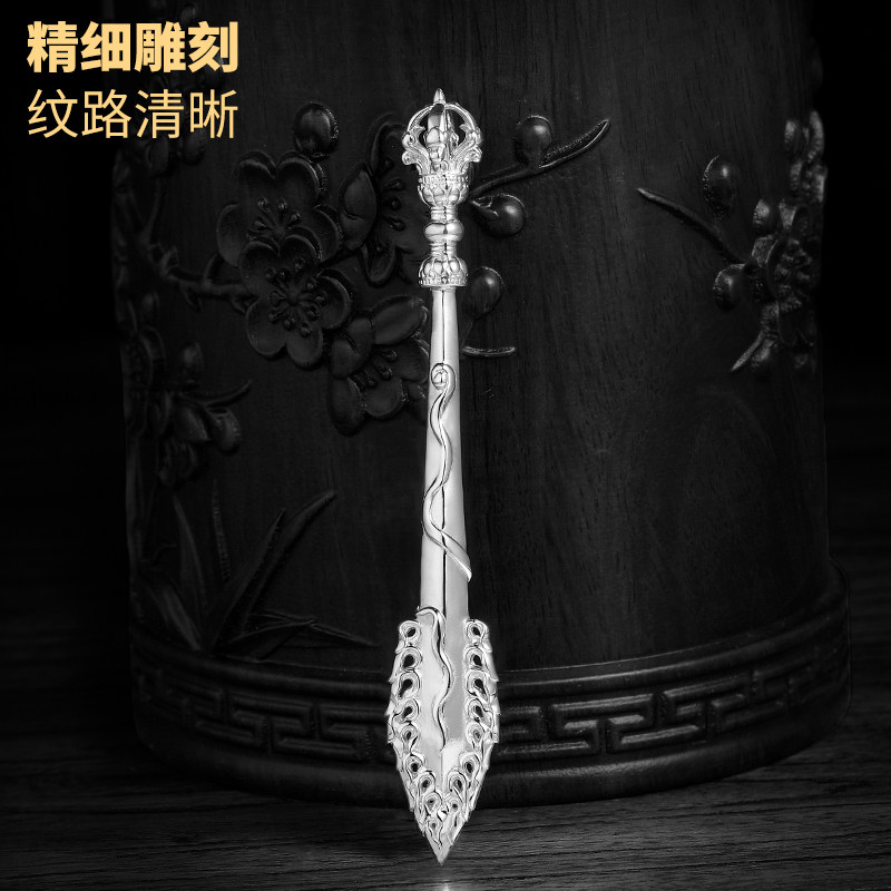 文殊剑吊坠s99纯银文殊菩萨智慧项链银器藏式项坠