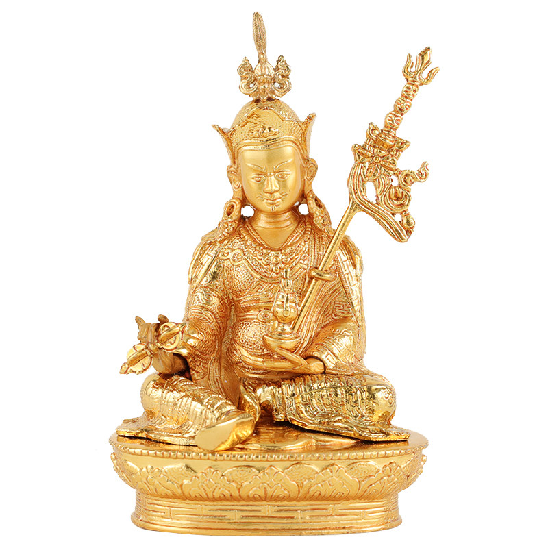 莲花莲师2寸摆件随身家居车载佛教花生密宗摆件