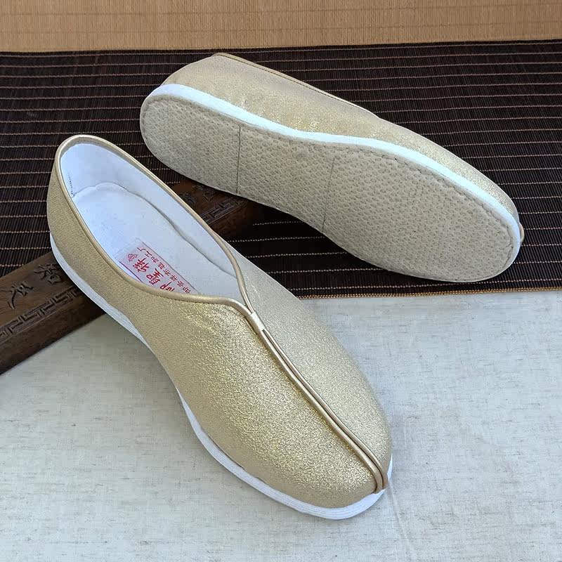 御圣圣祥春季老北京布鞋金色和尚居士尼姑僧鞋手工布鞋