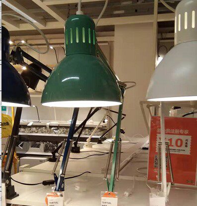 宜家家特提亚无频闪护眼led台灯夹式长臂折叠装饰台灯