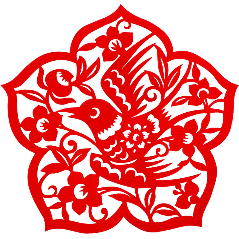 飞燕迎春新年装饰窗花过年搬家新居宅门春节喜字