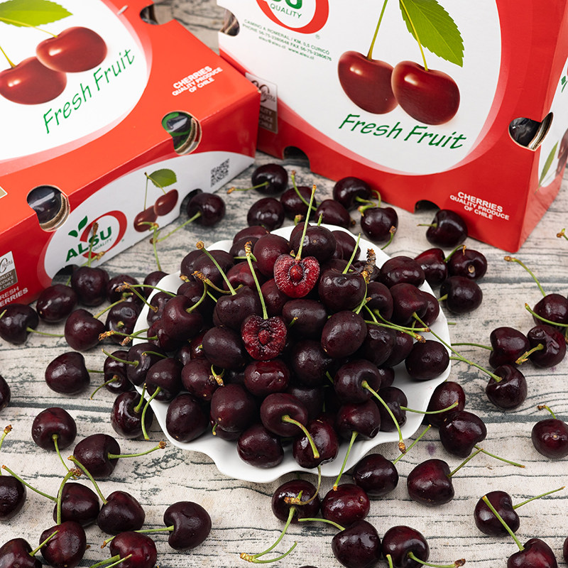 水果智利alsu桑提车厘子4斤原箱装进进口樱桃车厘子