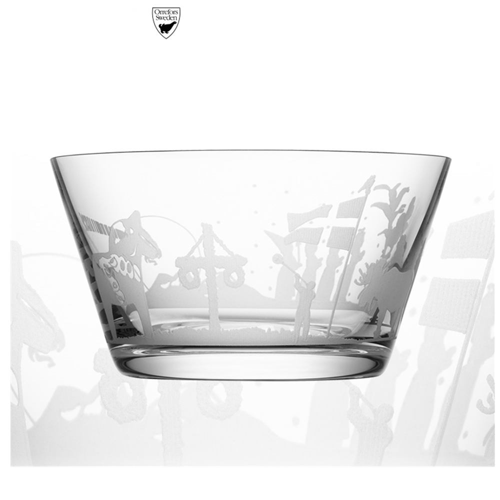 瑞典进口orreforssweden水晶玻璃公主家用水果蔬菜碗