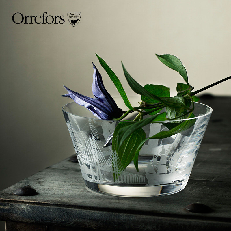 瑞典进口orreforssweden水晶玻璃公主家用水果蔬菜碗