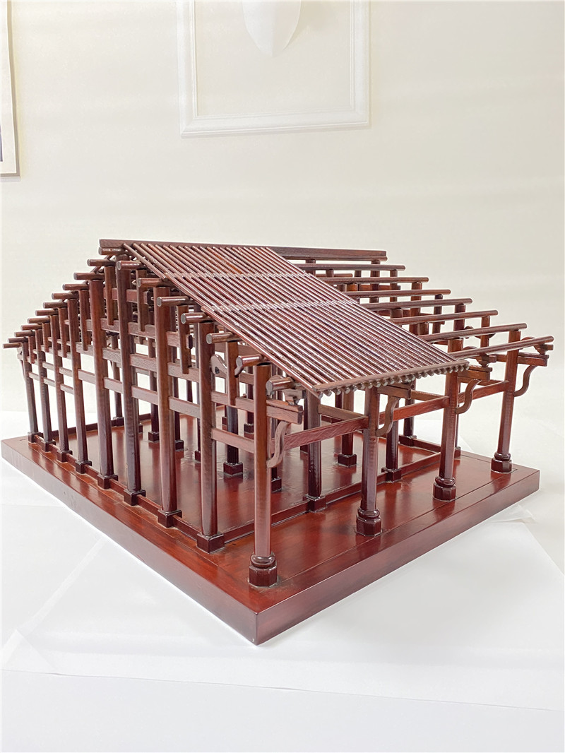 东阳木雕古建筑抬梁式穿斗式井干式结构梁架教学木雕