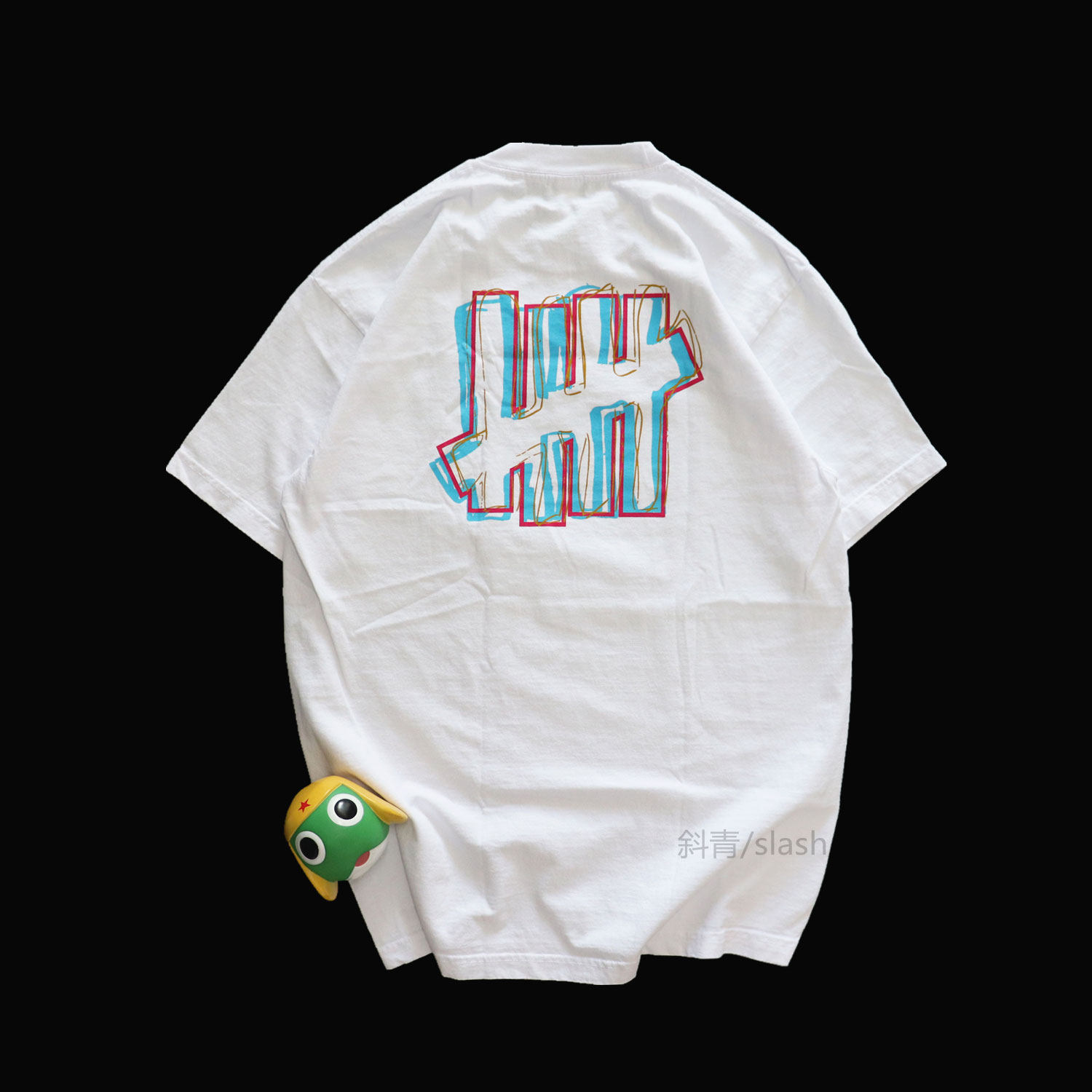 undefeated19ss新款scribbleicontee幻影涂鸦五道杠短袖t恤