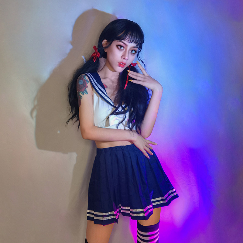 舞依芭酒吧ds演出服新款jk团体舞蹈夜场dj民族服装