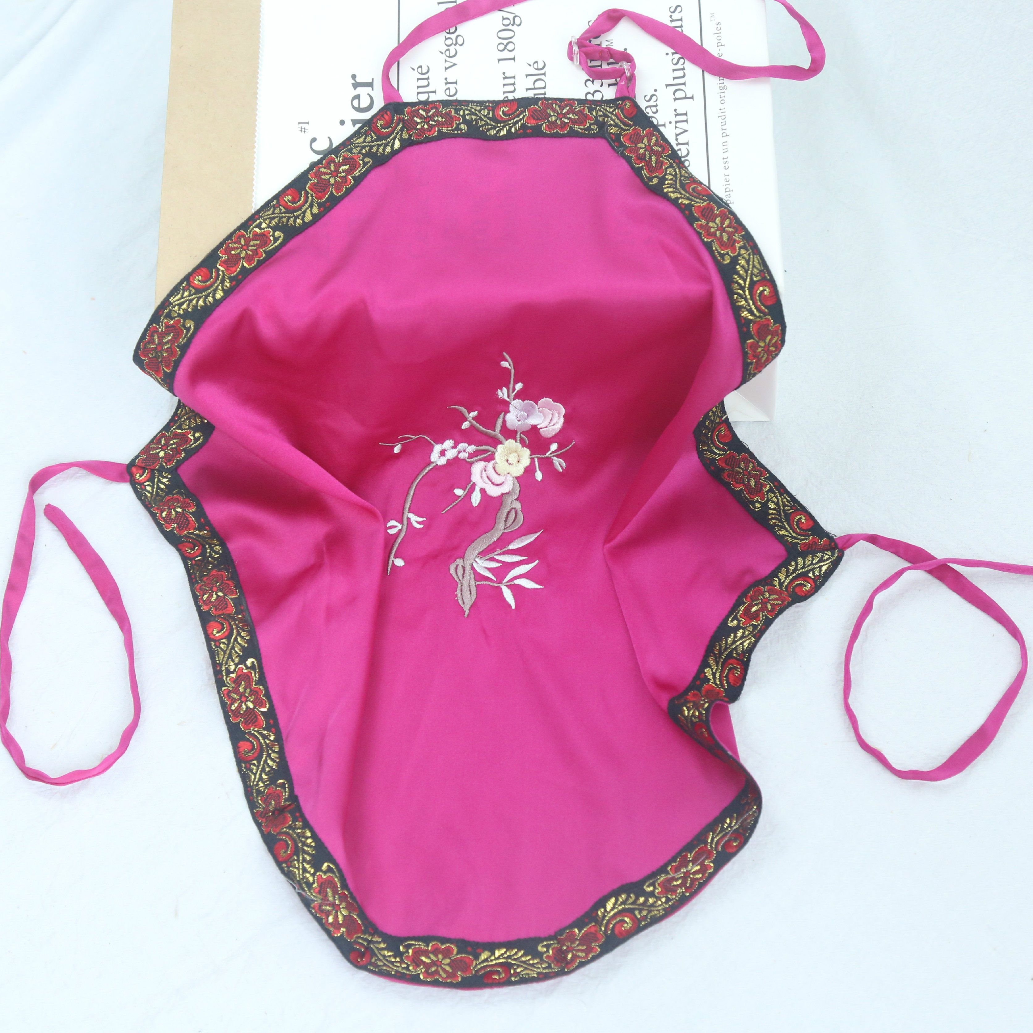 桑蚕蚕丝刺绣红肚兜古风汉服性感情趣成人睡衣肚兜