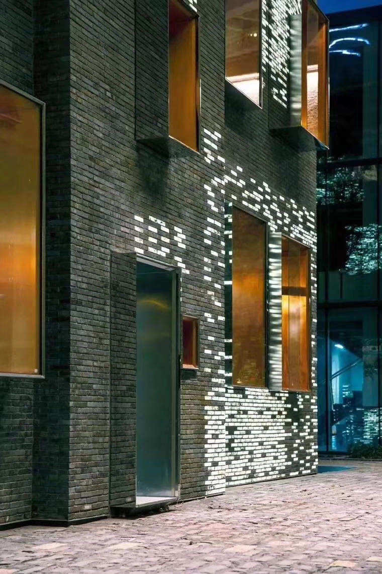 玻璃砖精磨绿色方形隔断玄关酒店吧台透光幕墙玻璃砖