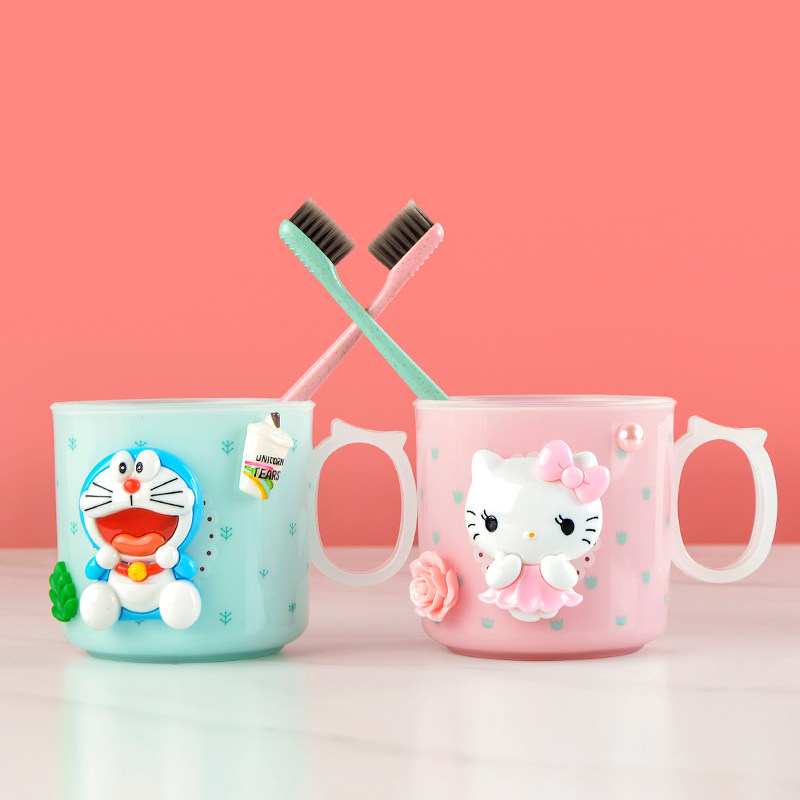 卡通可爱漱口杯hellokitty刷牙缸儿童牙杯创意宝宝小牙缸牙刷杯子