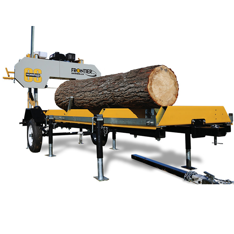 重型圆木方木长行程可移动卧式木工带锯机/开料锯