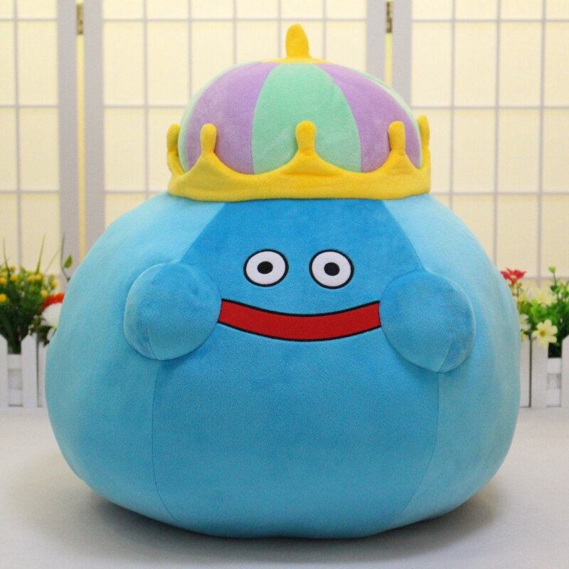 日本勇者斗恶龙史莱姆国王超大公仔摆件动漫游戏毛绒抱枕玩偶周边