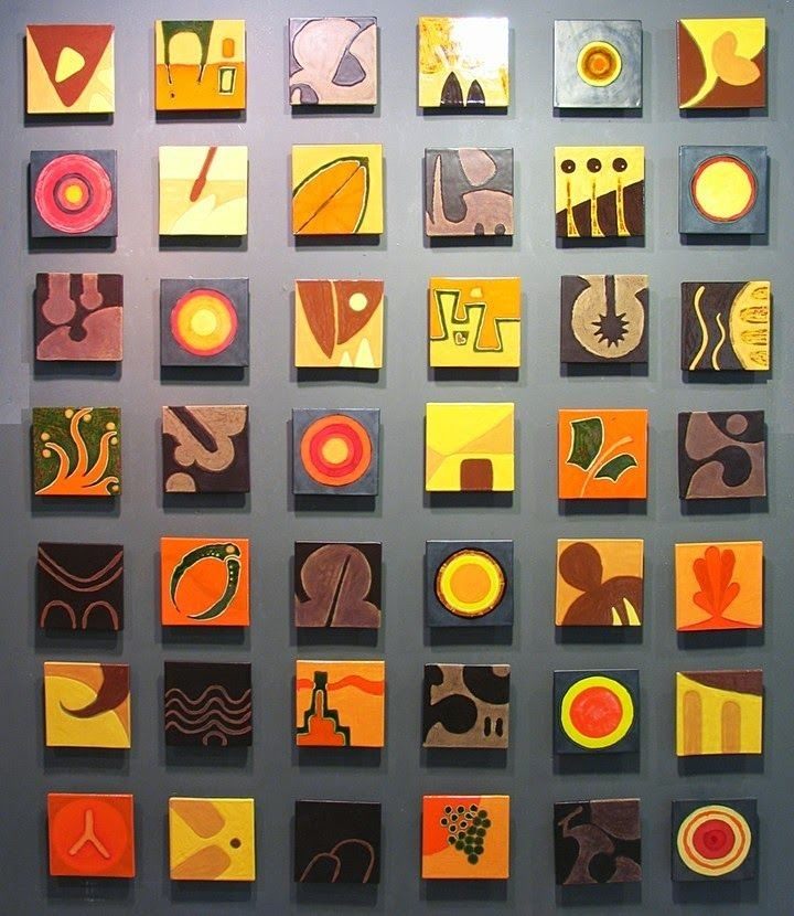 多拼多联方块组合手绘装饰油画九宫格抽象肌理油画