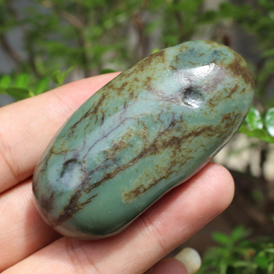 方言和田玉特惠老熟如酥无结构金鹿皮天蓝色蓝玉籽料原石玩料e