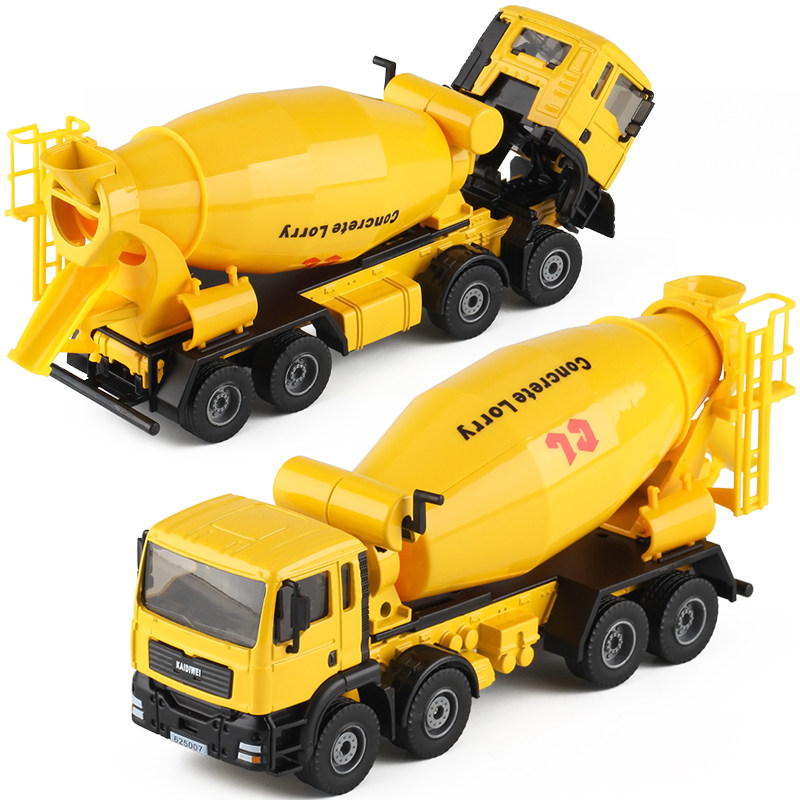 彩珀 声光混凝土泵车搅拌车 儿童男孩子仿真合金工程汽车模型玩具