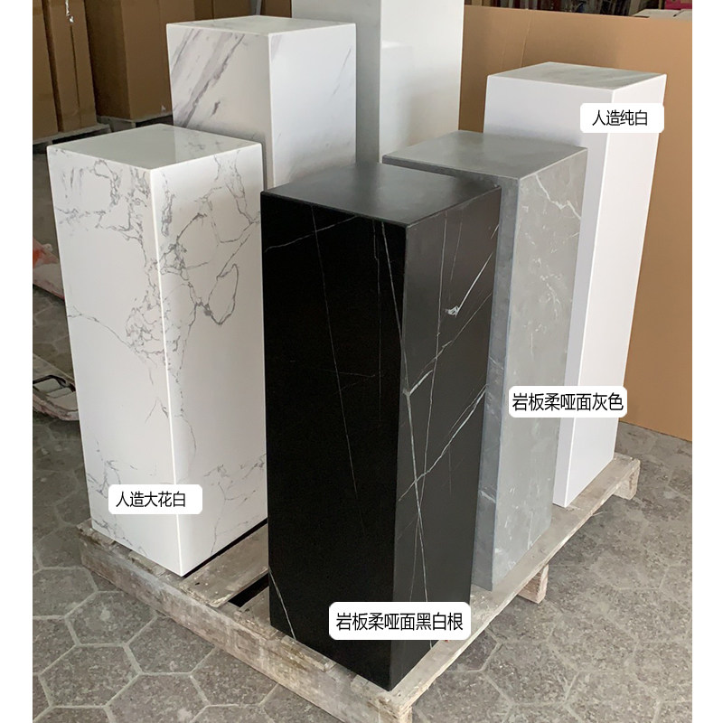 人造纯黑大理石哑黑石材底座基座雕塑摆件装饰品摆件