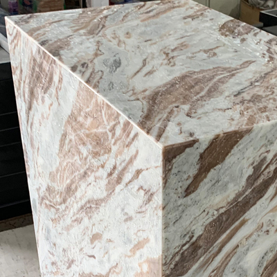 天然玉兰大理石石材底座酒店会所别墅家居装饰品摆放基座展台摆件