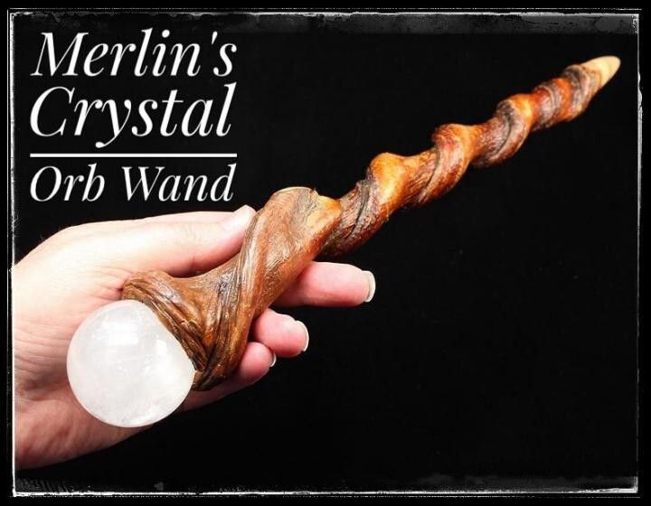 magic魔杖魔法棒木质水晶石水晶石英扭曲迷人手作cosplay配件