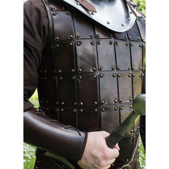 leather德国代购手作复古中世纪胸甲铠甲棕色皮革cosplay男装