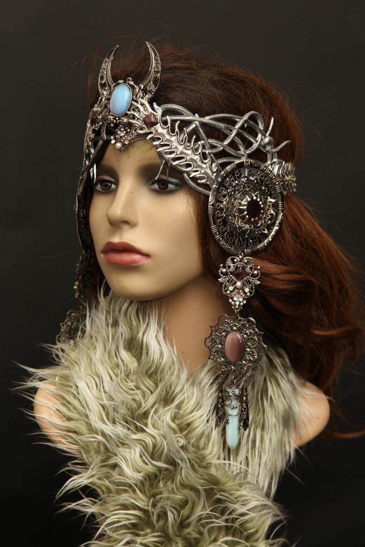 德国代购moon手作中世纪神秘哥特新月月亮蛋白头饰