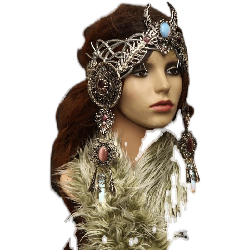 德国代购moon手作中世纪神秘哥特新月月亮蛋白头饰