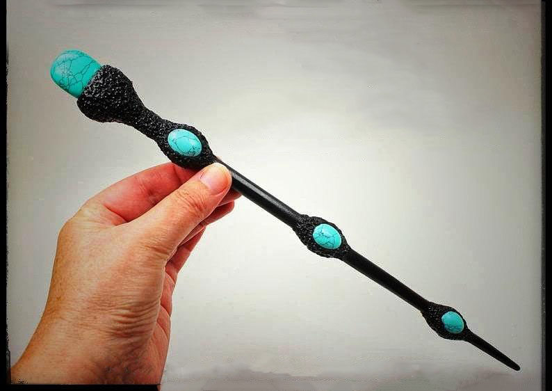 英国代购turquoise手作绿松松石雪松松木异教徒魔杖其它