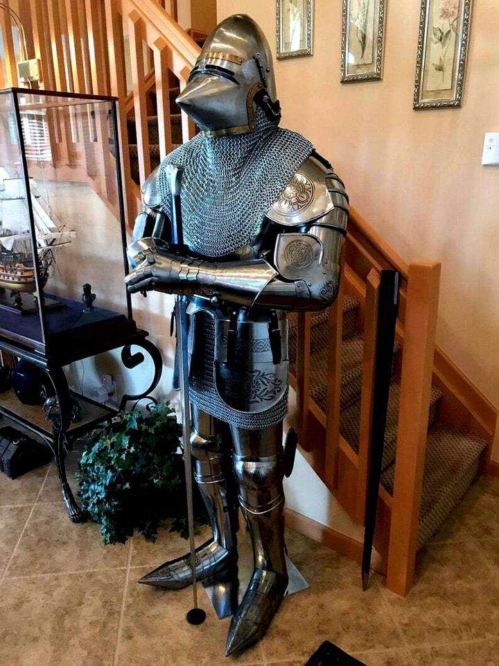 海外代购medieval手作复古中世纪猪面十字军骑士可穿cosplay配件