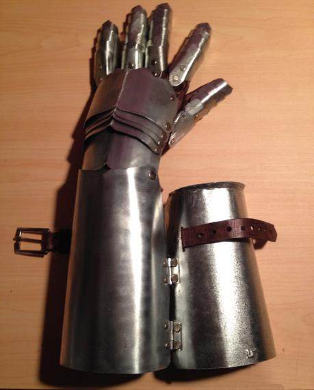 steel美国代购手作复古皮革不锈钢金属手提护手cosplay配件