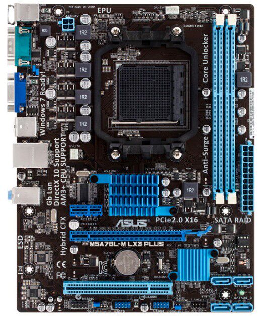 asus华硕m5a78mlx3plus880gam3am3集显主板主板