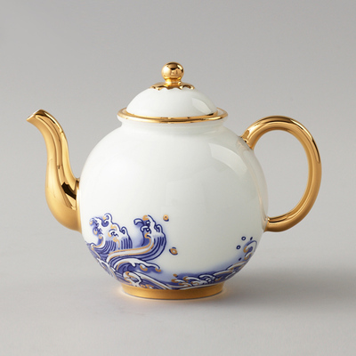 华祥苑儒士海上明珠陶瓷功夫茶具套装家用办公室茶具彩釉