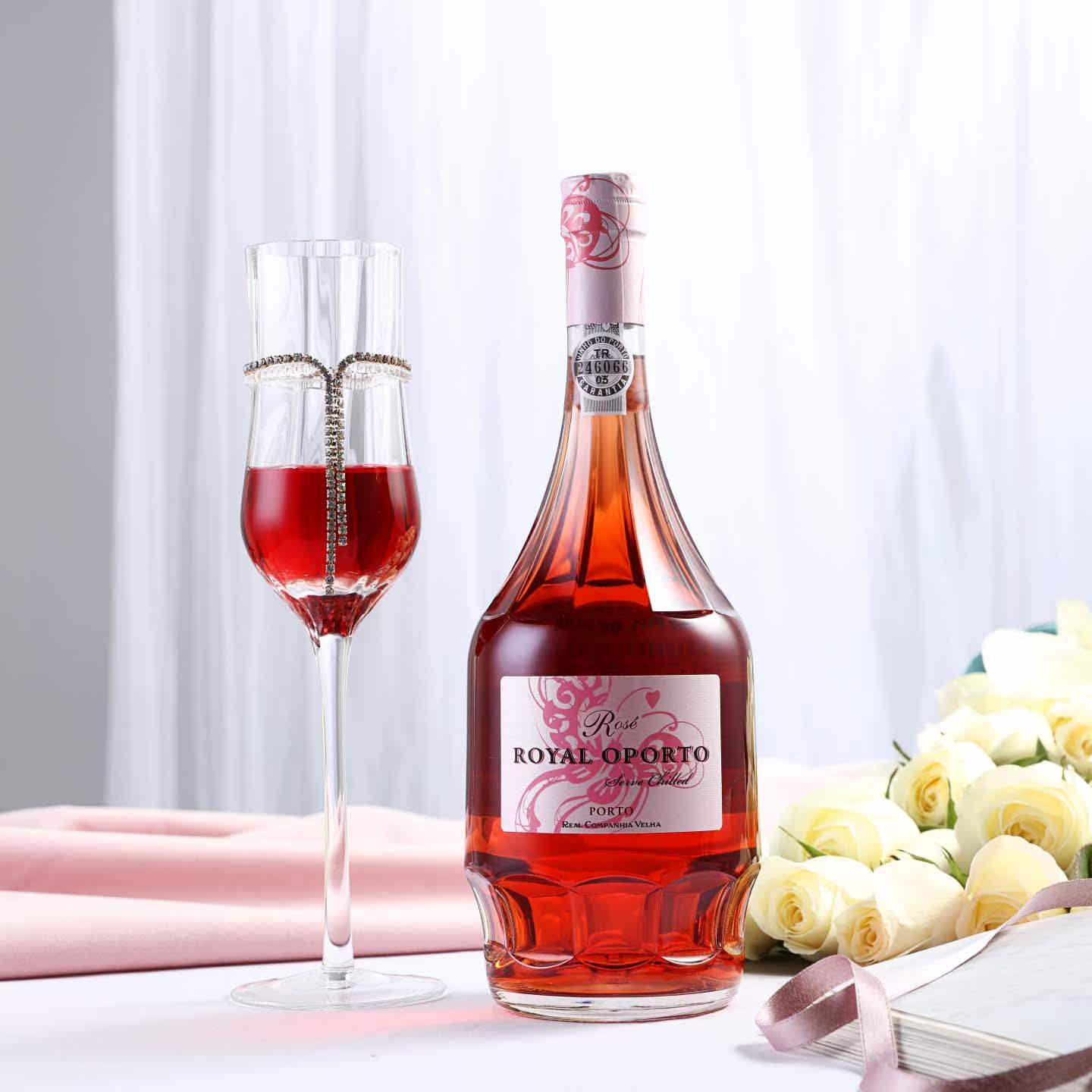 女士醉美晚安葡萄牙桃红波特加强型高度红酒葡萄酒加强葡萄酒