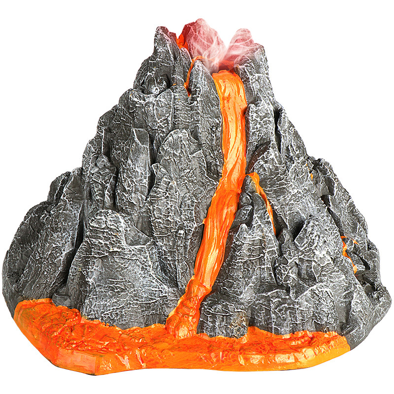 火山玩具模型星予儿童仿真恐龙动物场景爆发过家家玩具