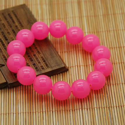 贵族蜜蜡琥珀粉色美人醉红手链粉红色蜜蜡手14mm手饰