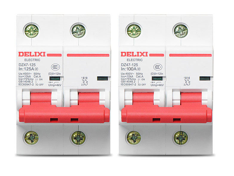 德力西单相空气开关dz472p100a80a空开断路器空气开关