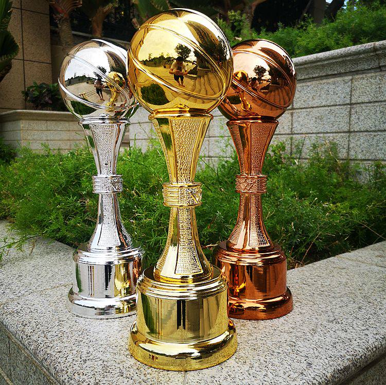 高档篮球足球奖杯定制金球奖nba运动会比赛奖品金属灌篮奖杯定做
