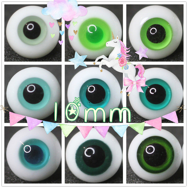 bjd娃娃眼睛10mm眼珠ob11自制玩偶美洁猪墨bjd