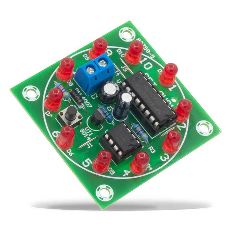 幸运转盘led电子骰子散件cd4017趣味流水制作diy套件