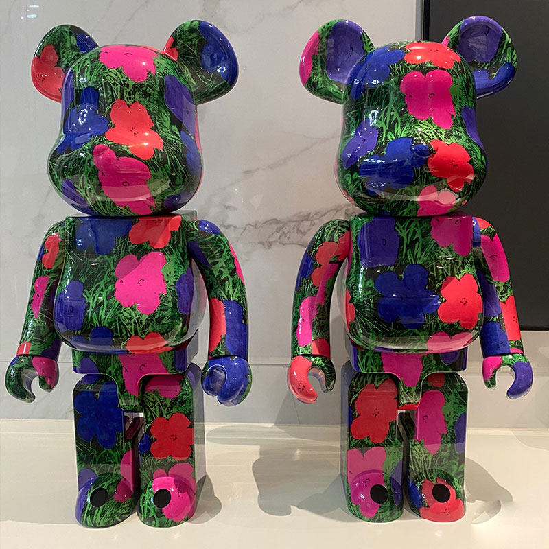 bearbrick暴力熊积木熊安迪迪沃霍尔花卉潮流玩偶手办潮玩盲盒