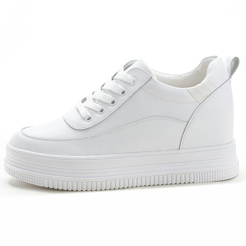 增高全白小白鞋2021新款百搭韩版秋冬加绒厚底时尚休闲鞋