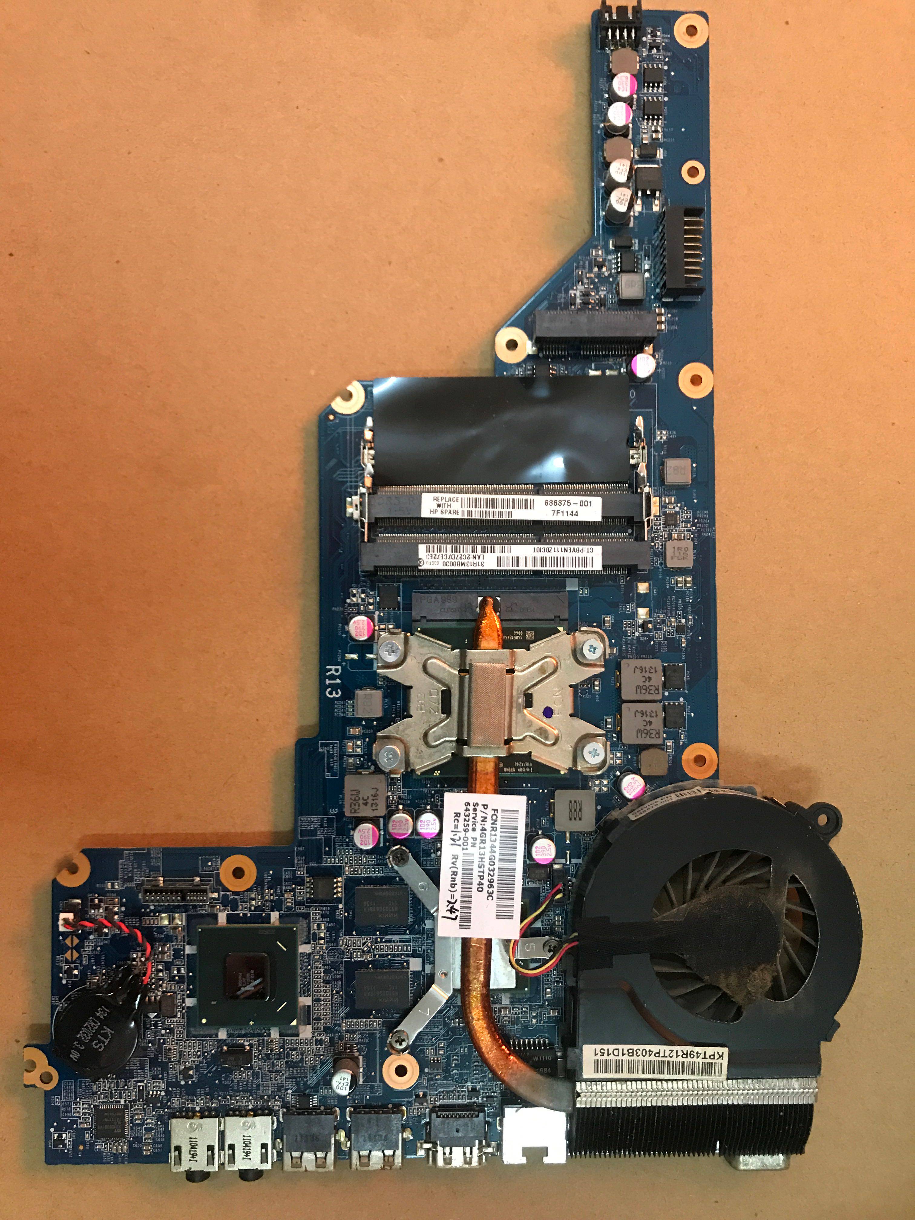 hp主板g4g61103axhstnnq68cq72chm65636375650199001笔记本零部件