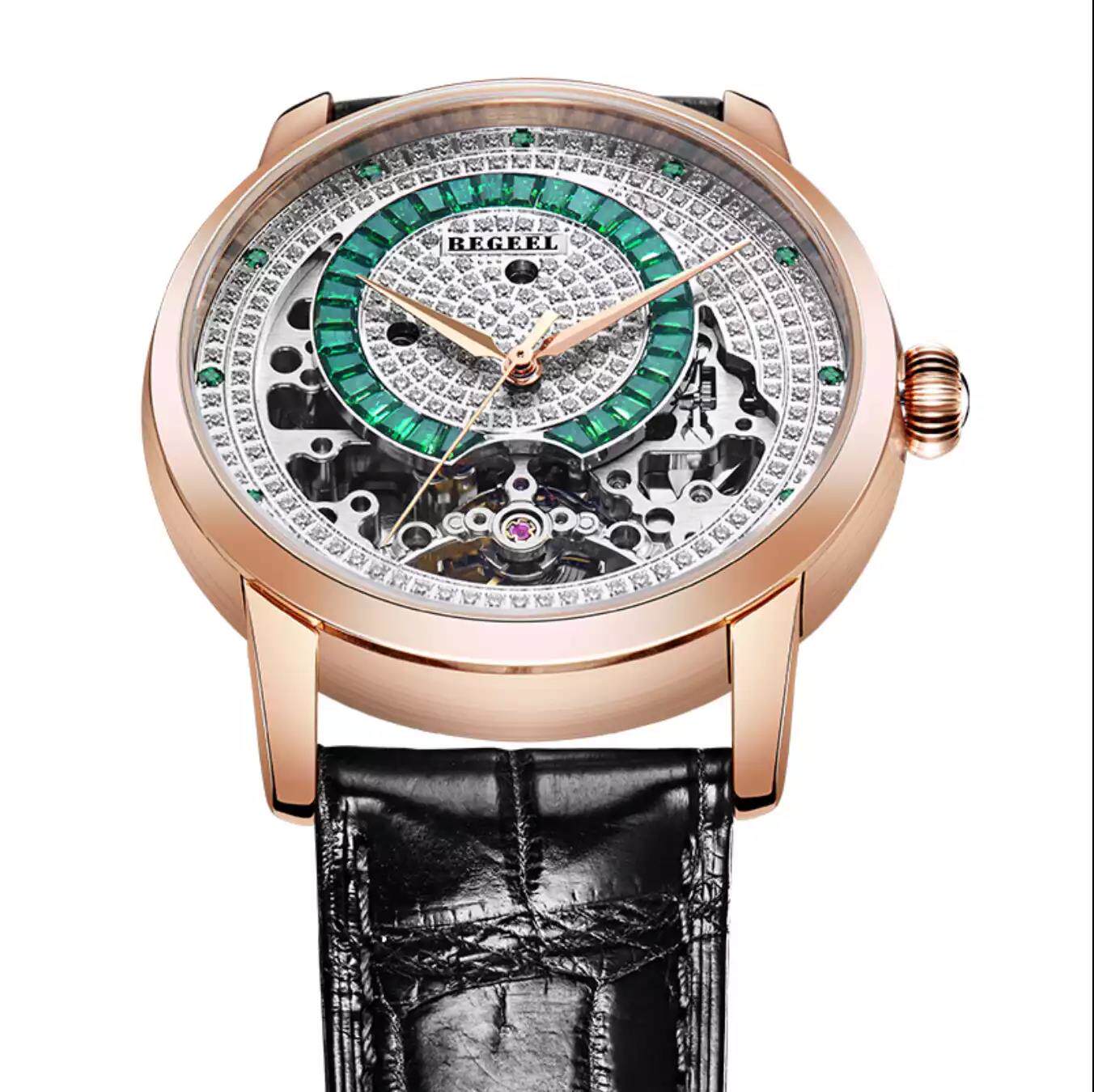 手表宾爵鳄鱼男表机械全自动休闲商务浪漫石浪漫国产腕表