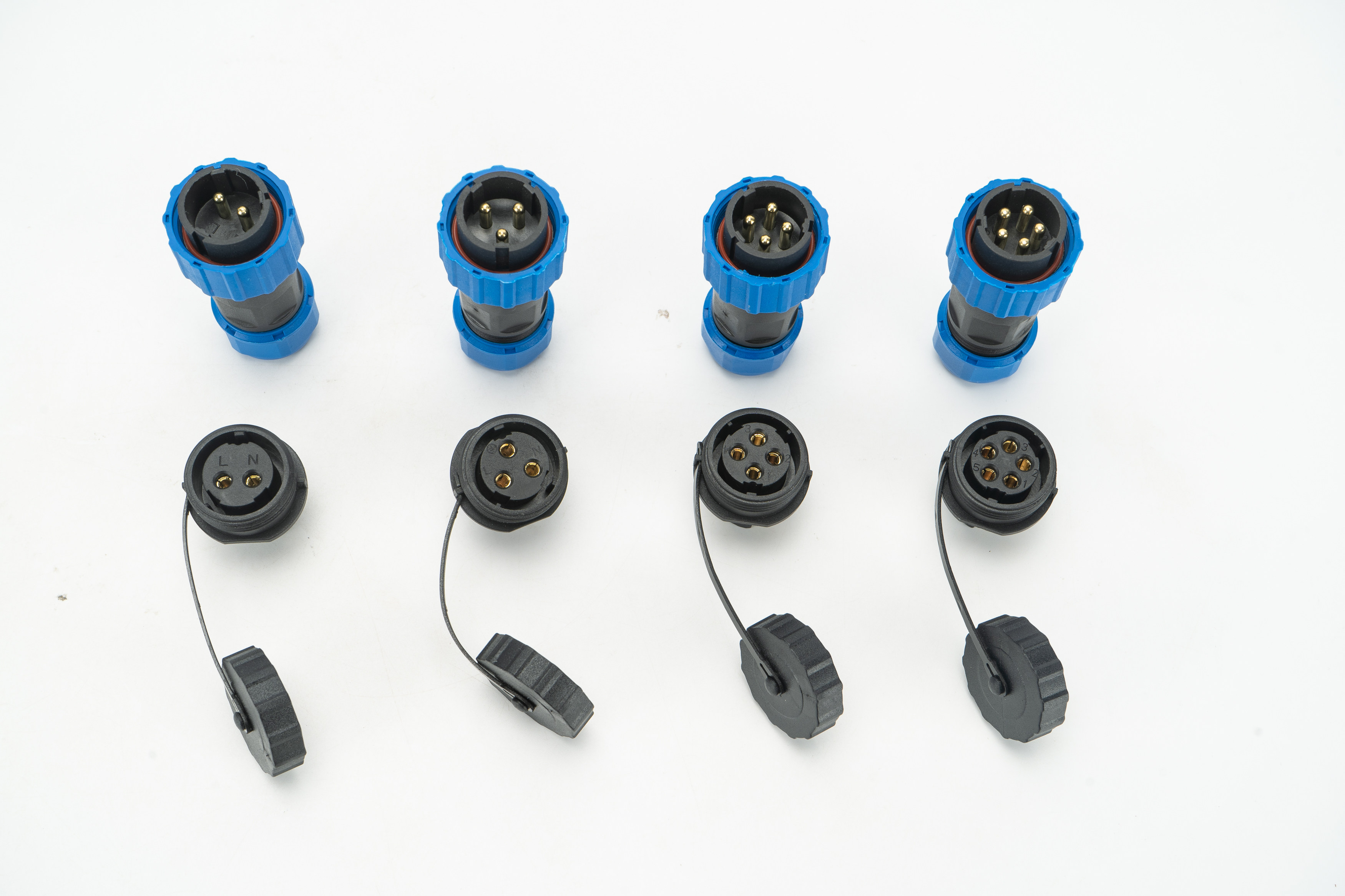 防水nc20航空插头螺丝接线公母对接可达ip68连接器